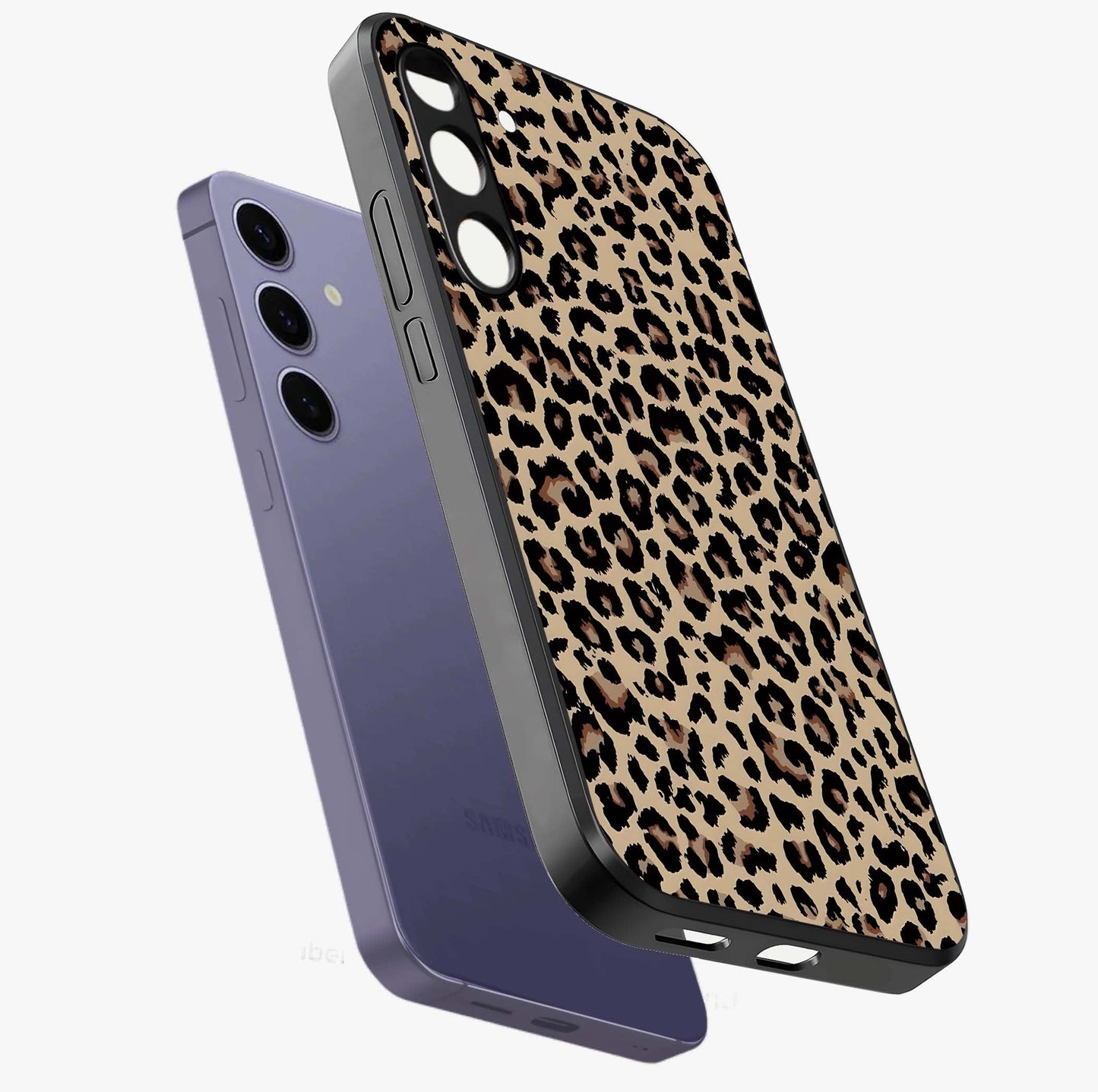 Savage Chic Pattern Glass Case displayed in angled mockup highlighting bold fashion inspired design with chic aesthetic.