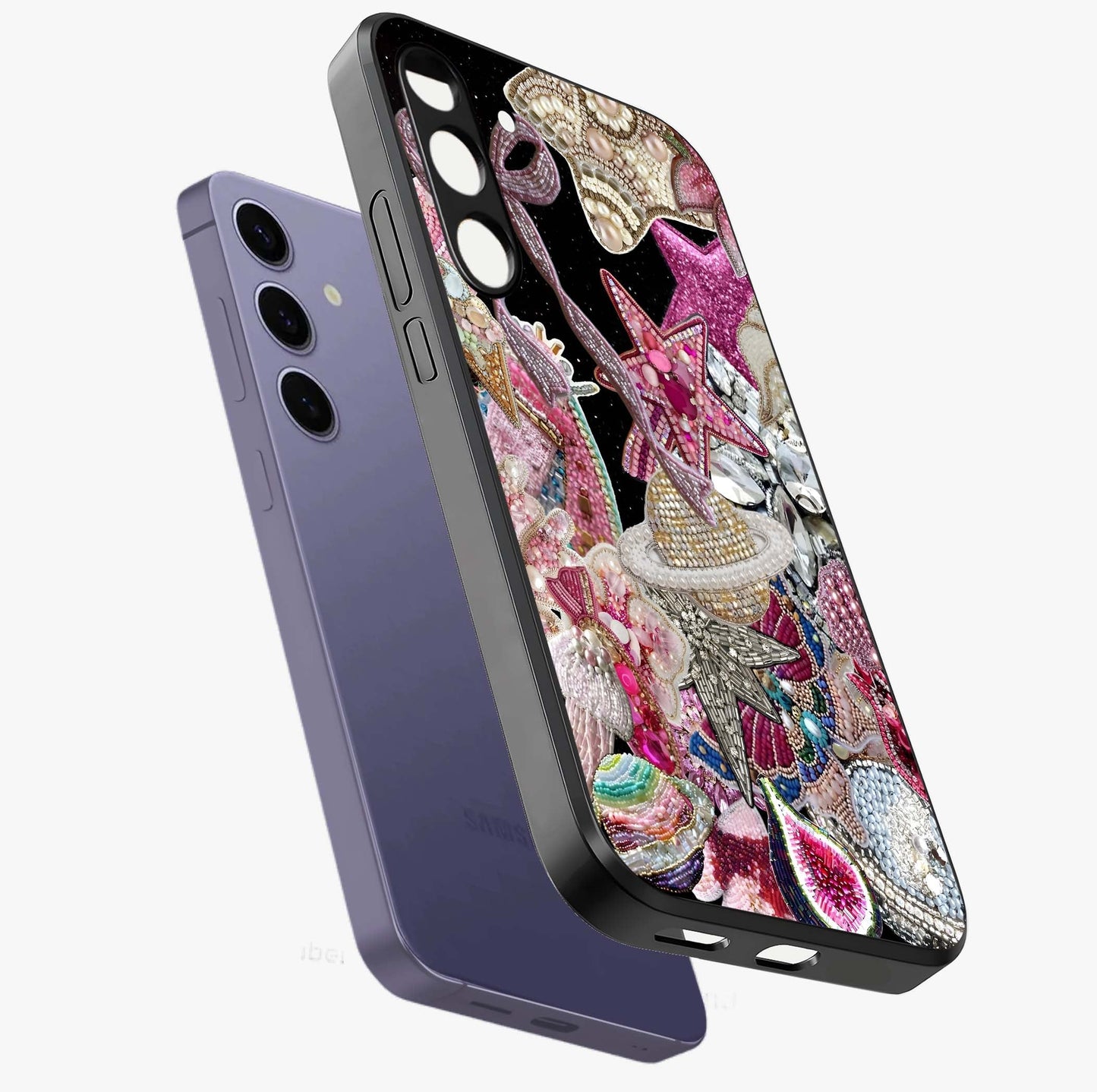 Starlit Jewel Dream Glass Case displayed in angled mockup highlighting glowing celestial jewel design with dreamy aesthetic.
