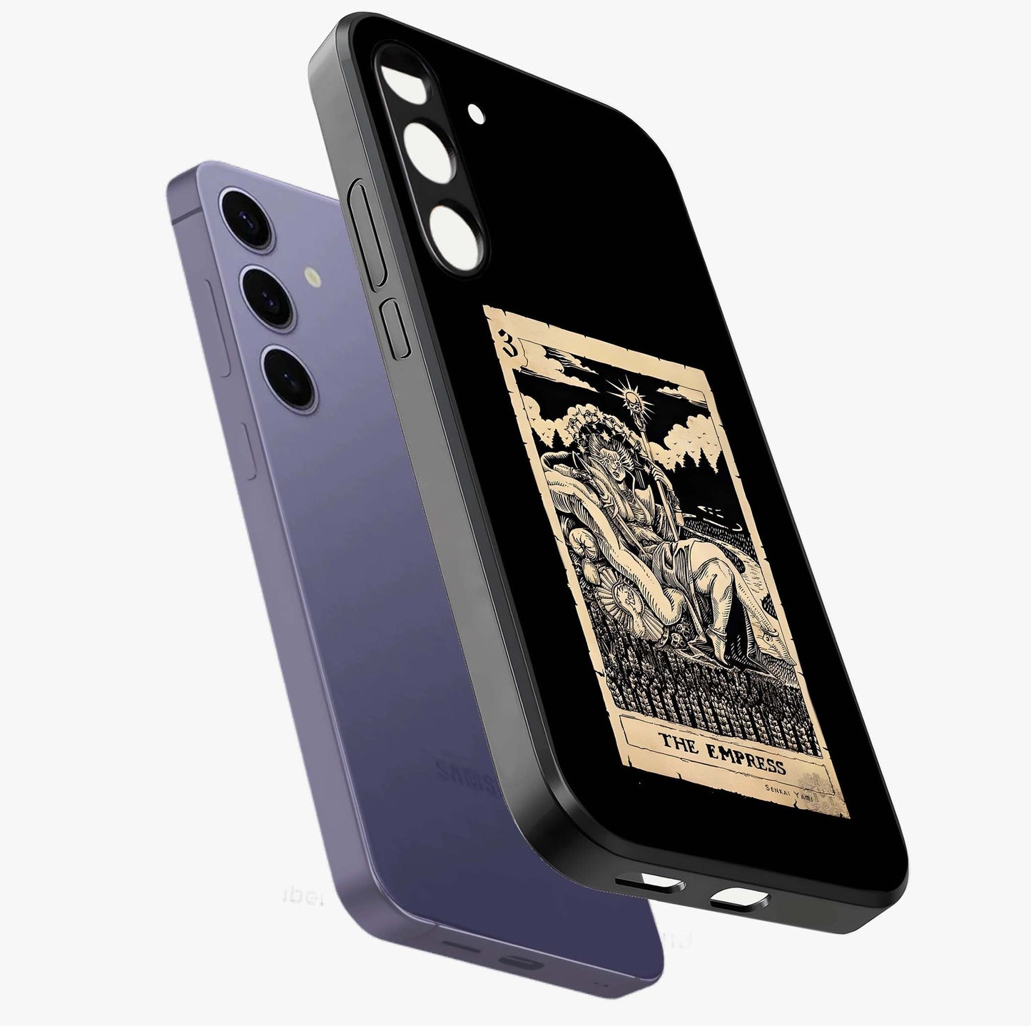 The Empress Glass Case displayed in angled mockup highlighting elegant royal design with majestic aesthetic style.