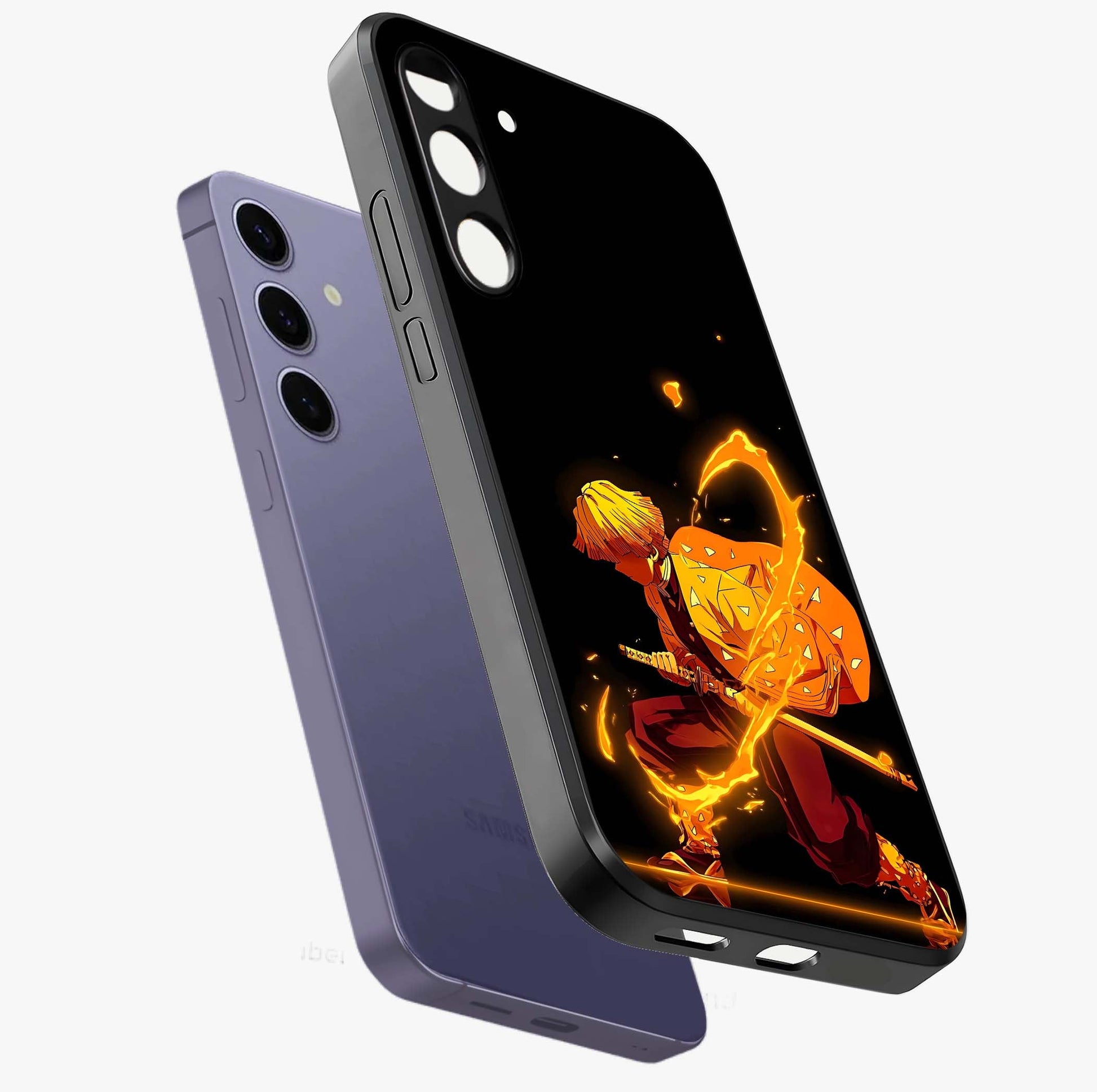 Thunder Flame Execution Glass Case displayed in angled mockup highlighting dramatic fire themed design with intense fantasy aesthetic.