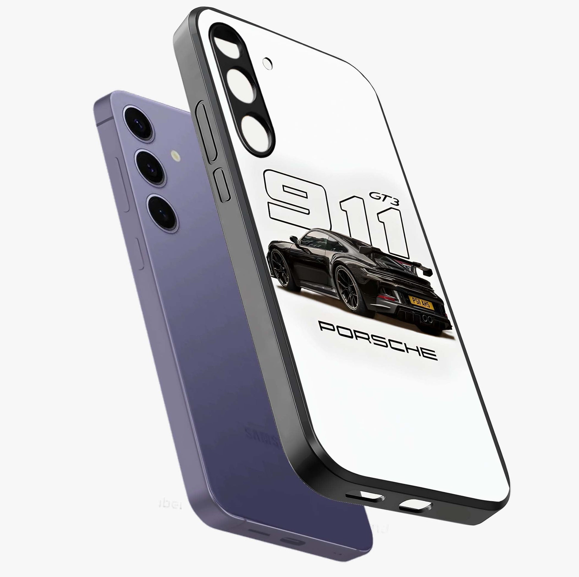 Turbo Legacy Icon Glass Case displayed in angled mockup highlighting dynamic automotive design with performance aesthetic.