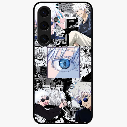 Infinity Sorcerer Chaos Glass Case showing flat back view with mystical sorcerer themed artwork and glossy glass finish.