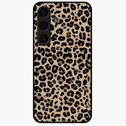 Savage Chic Pattern Glass Case showing flat back view with stylish patterned artwork and glossy glass finish.