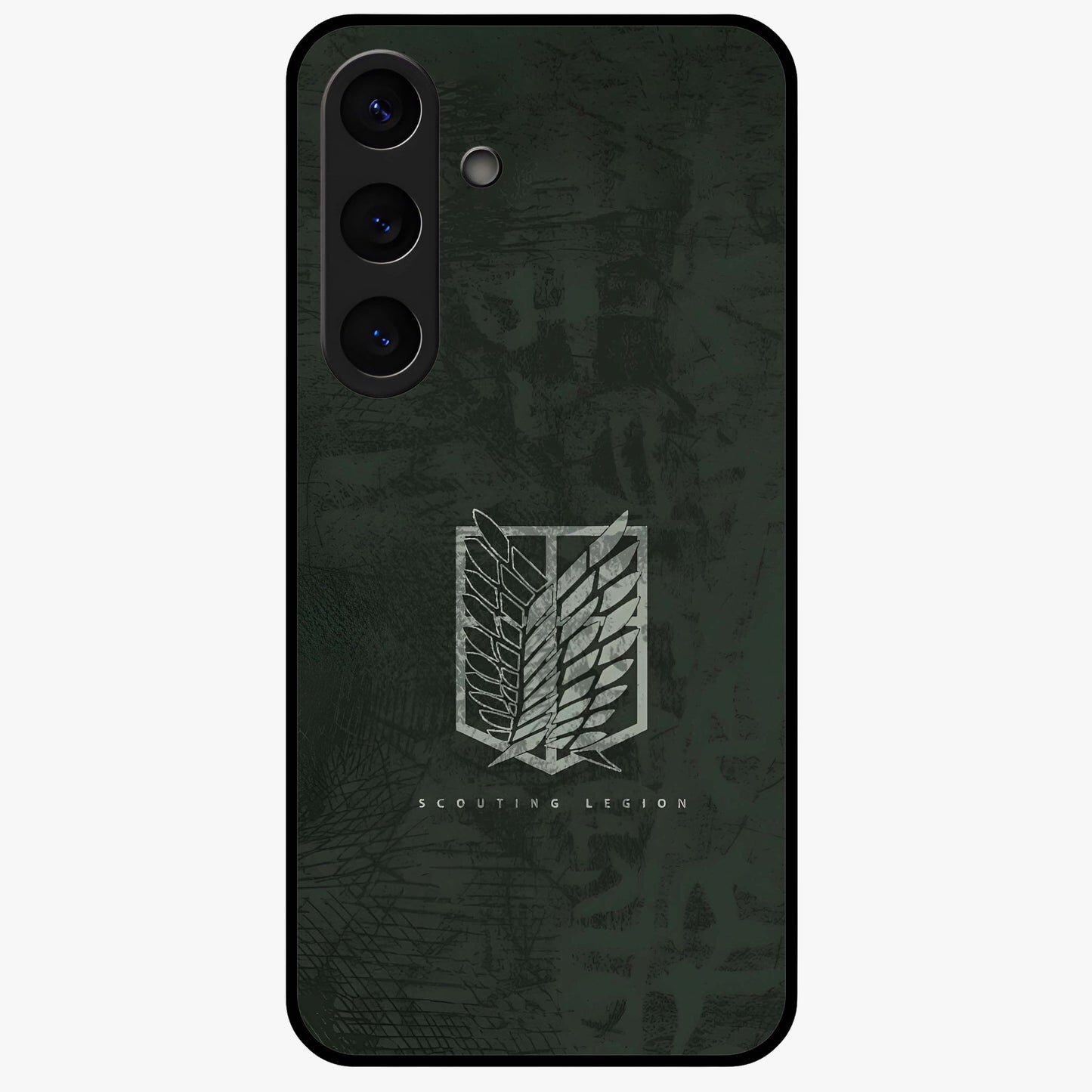 Wings Of Freedom Glass Case showing flat back view with symbolic wings artwork and glossy glass finish.