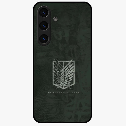 Wings Of Freedom Glass Case showing flat back view with symbolic wings artwork and glossy glass finish.