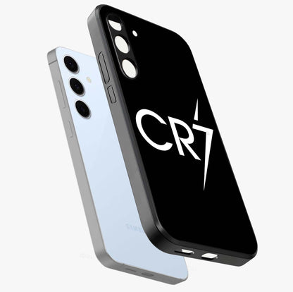 Cr7 Elite Strike Glass Case displayed in angled mockup highlighting powerful sports graphic with bold athletic theme.
