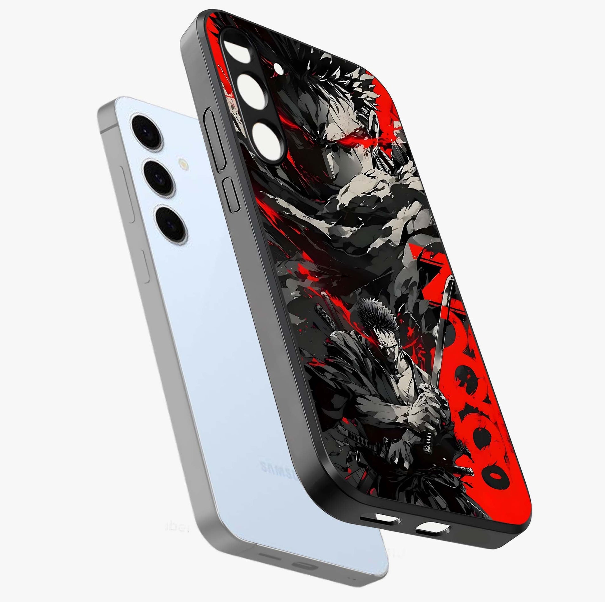 Demon Sword Resolve Glass Case displayed in angled mockup highlighting powerful demon sword illustration with dark fantasy aesthetic.