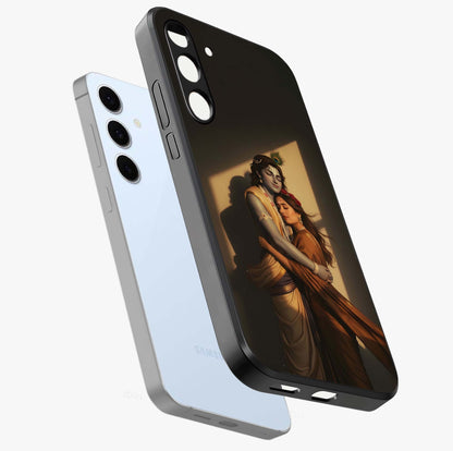 Divine Eternal Love Glass Case displayed in angled mockup highlighting elegant divine inspired design with peaceful aesthetic.