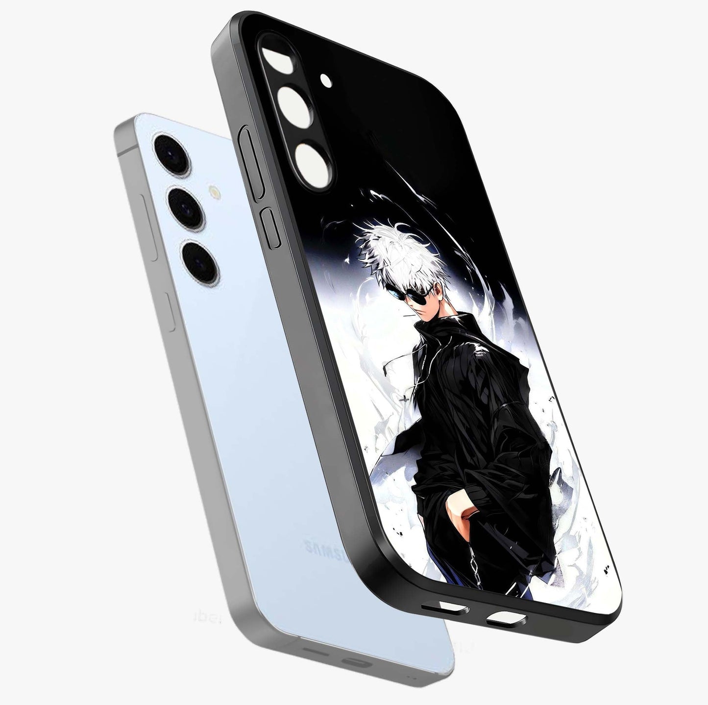 Limitless Shadow King Glass Case displayed in angled mockup highlighting dramatic dark hero design with intense aesthetic.