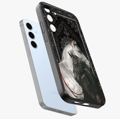 Majestic Ride Legacy Glass Case displayed in angled mockup highlighting sleek vehicle design with bold racing aesthetic.