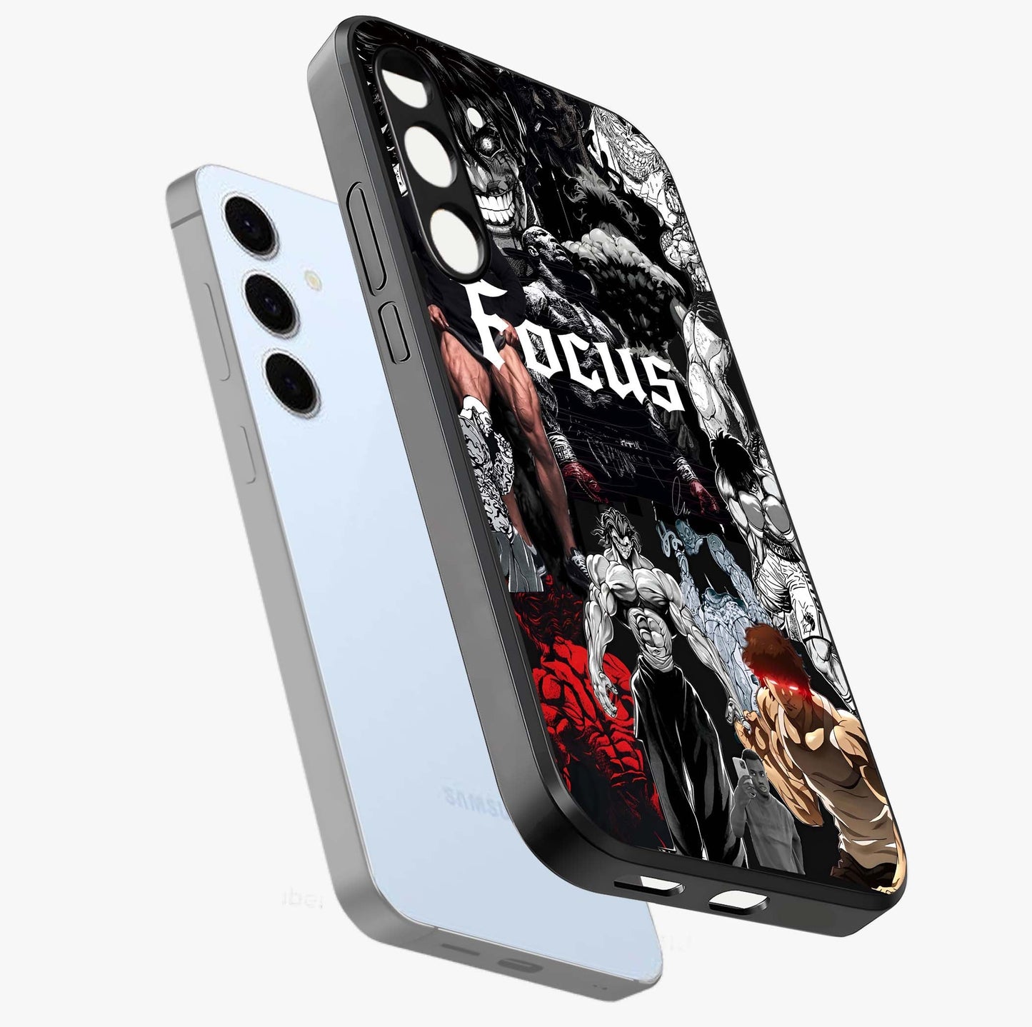 Relentless Power Focus Glass Case displayed in angled mockup highlighting bold statement design with modern aesthetic style.