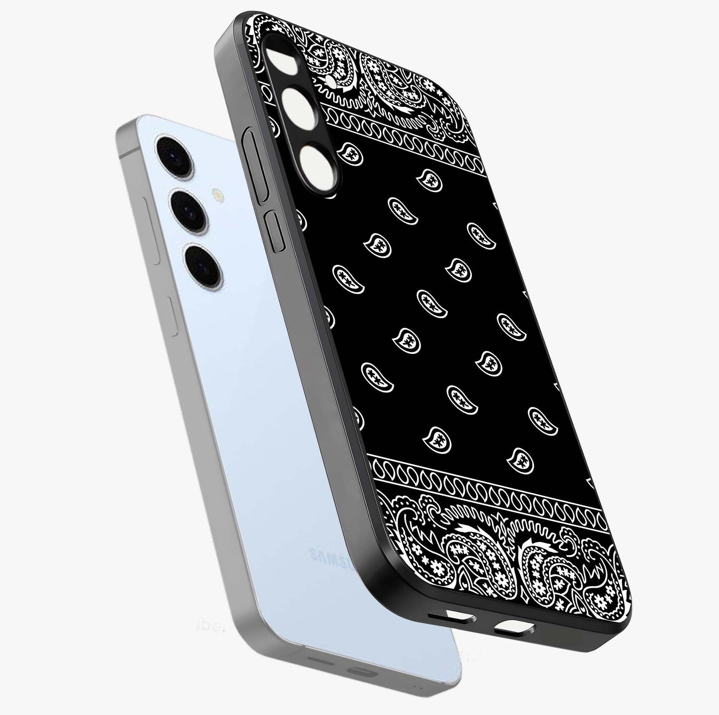 Retro Rebel Threads Glass Case displayed in angled mockup highlighting retro inspired graphic design with rebellious aesthetic.