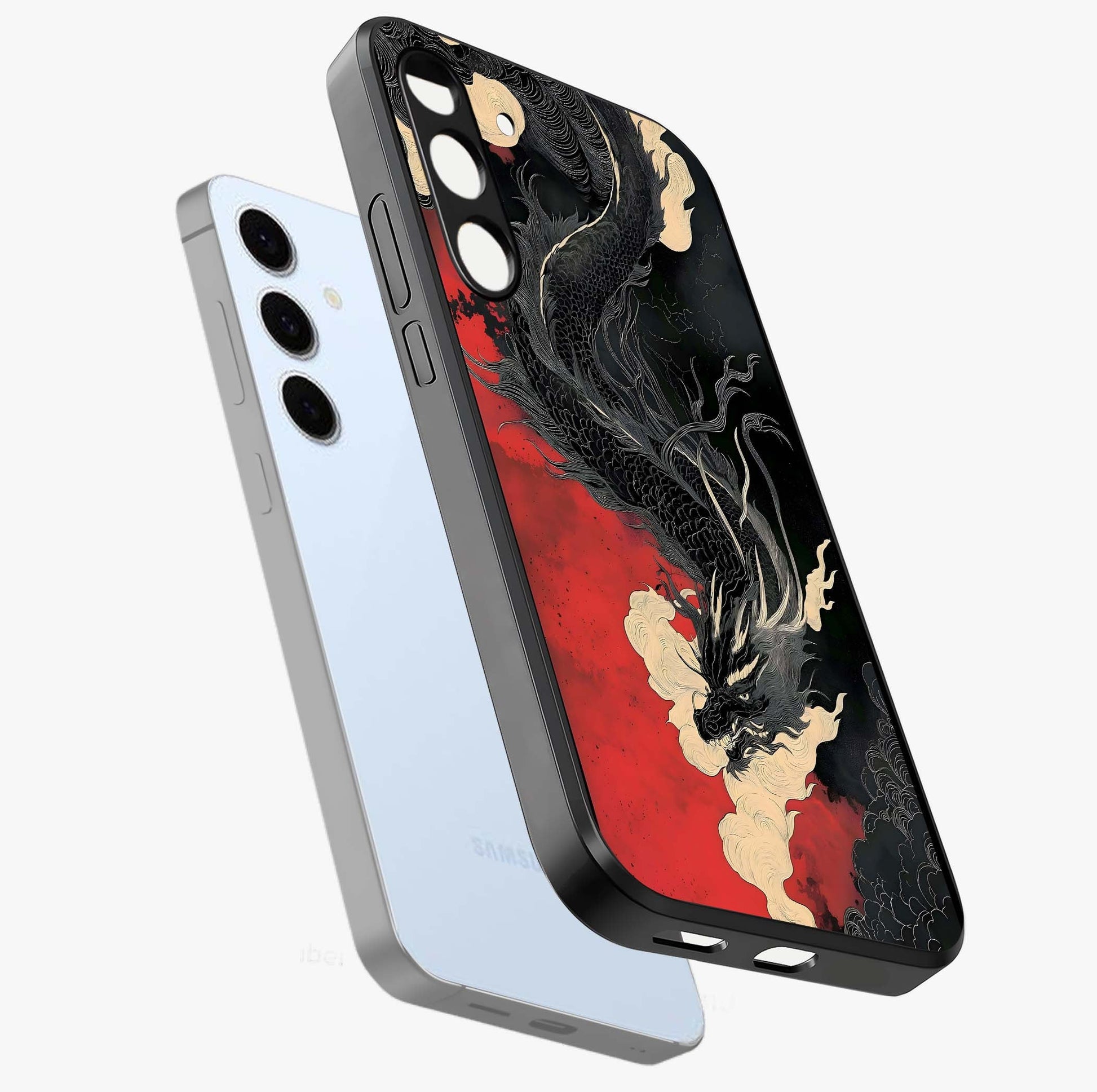 Shadow Dragon Fury Glass Case displayed in angled mockup highlighting powerful dragon illustration with dark fantasy aesthetic.