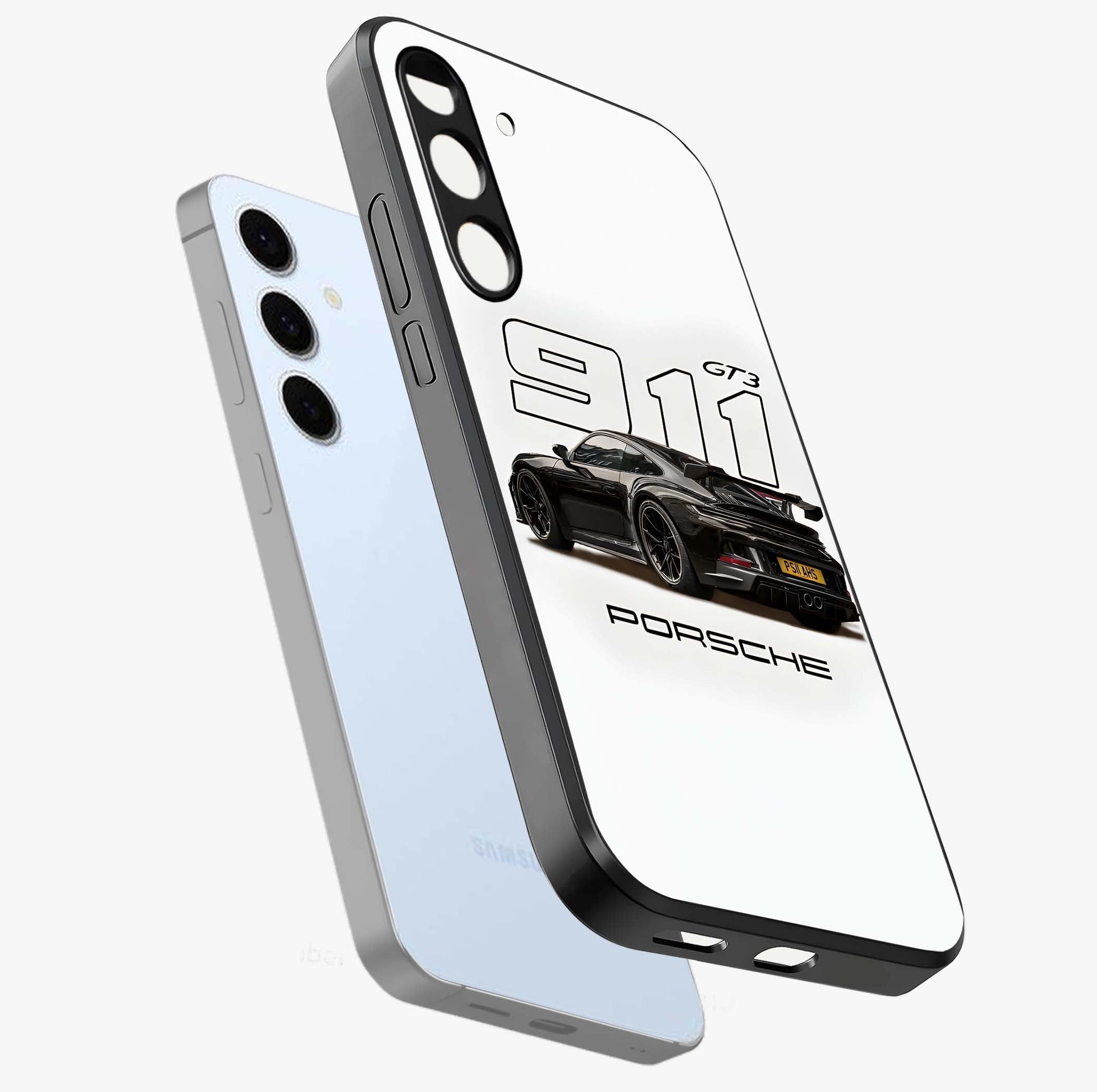 Turbo Legacy Icon Glass Case displayed in angled mockup highlighting dynamic automotive design with performance aesthetic.
