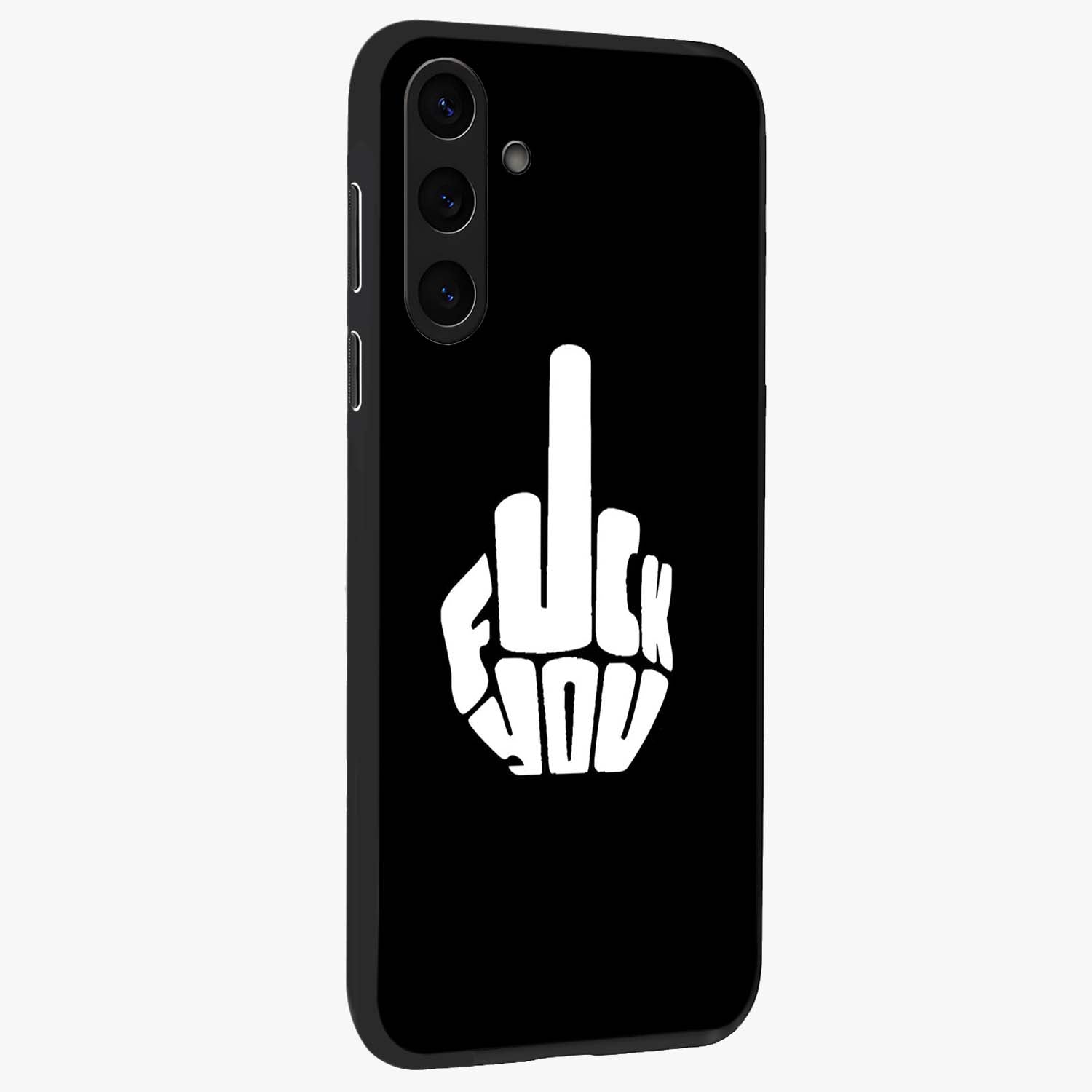 Rebel Mode On Glass Case upright view showcasing striking statement artwork with bold rebellious theme.