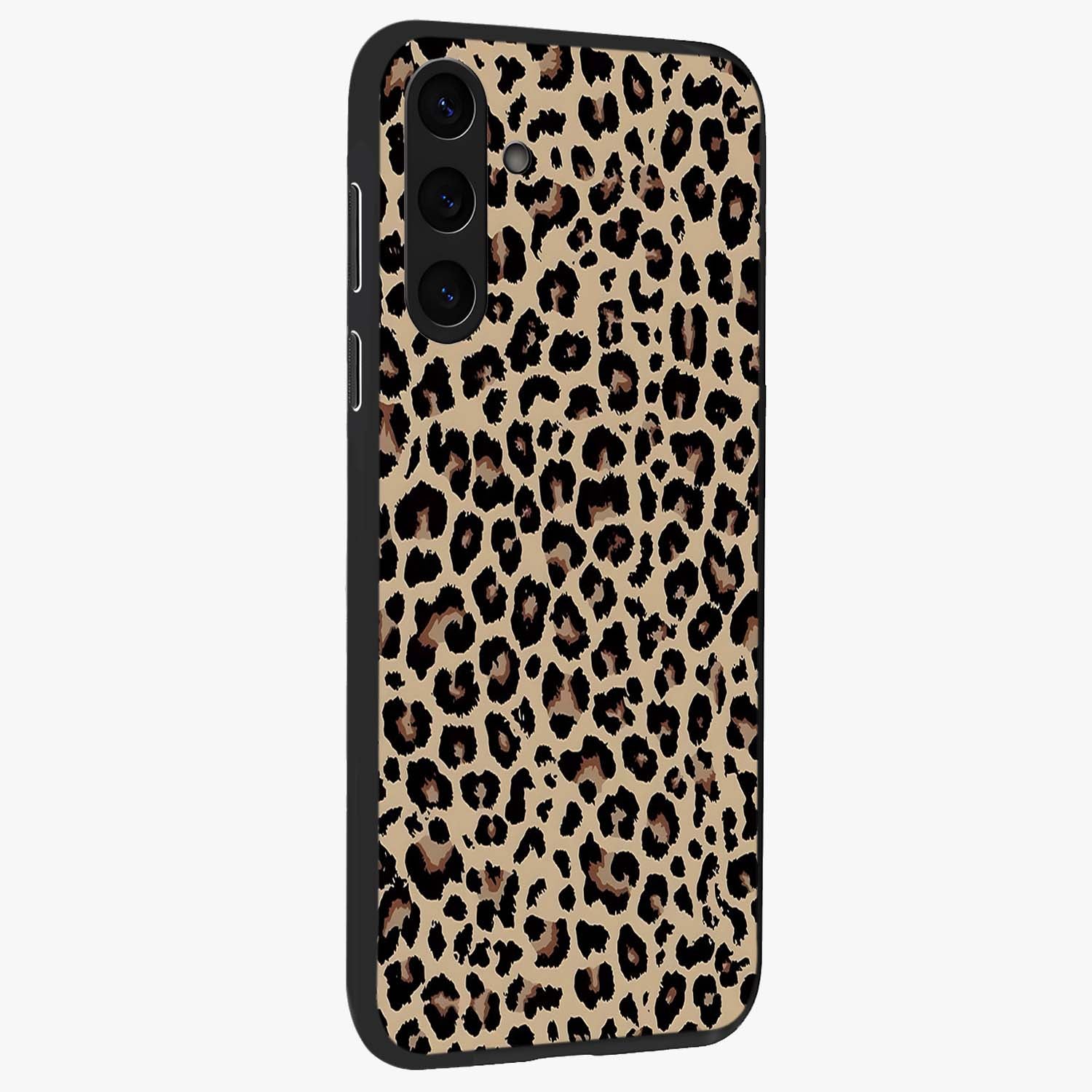 Savage Chic Pattern Glass Case upright view showcasing trendy decorative artwork with edgy fashion theme.