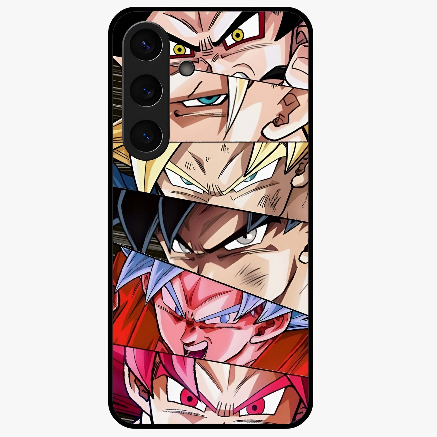 Anime Character Glass Case showing flat back view with vibrant anime artwork and glossy glass finish.