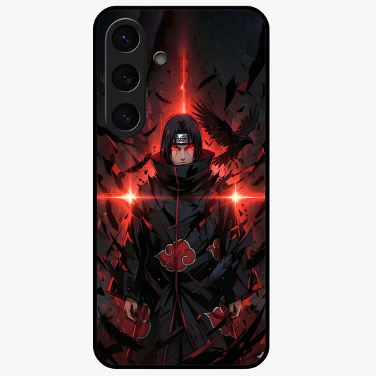 Focus Mode On Glass Case showing flat back view with bold motivational typography design and glossy glass finish.