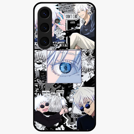 Infinity Sorcerer Chaos Glass Case showing flat back view with mystical sorcerer themed artwork and glossy glass finish.
