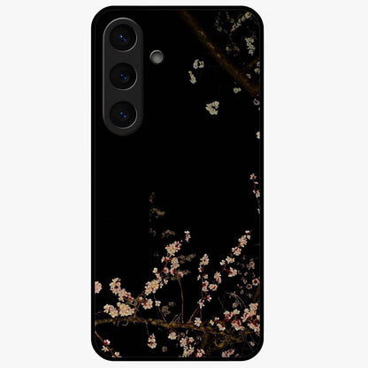 Petal Moon Light With Custom Name Glass Case showing flat back view with floral moonlight artwork and personalized name design.