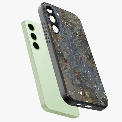 Aesthetic Astrolophia Glass Case displayed in angled mockup highlighting artistic aesthetic elements and smooth glass surface.