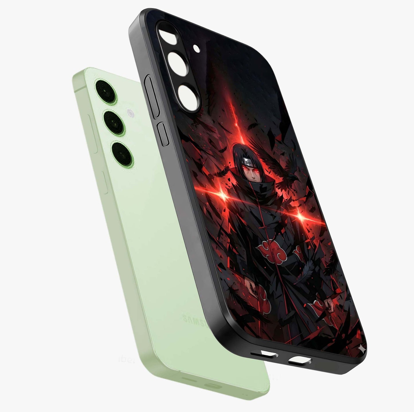 Focus Mode On Glass Case displayed in angled mockup highlighting clean minimal text artwork with modern aesthetic style.