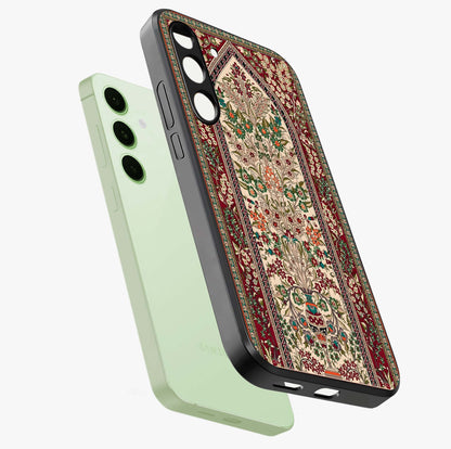 Persian Inspired Glass Case displayed in angled mockup highlighting intricate traditional design with elegant cultural aesthetic.