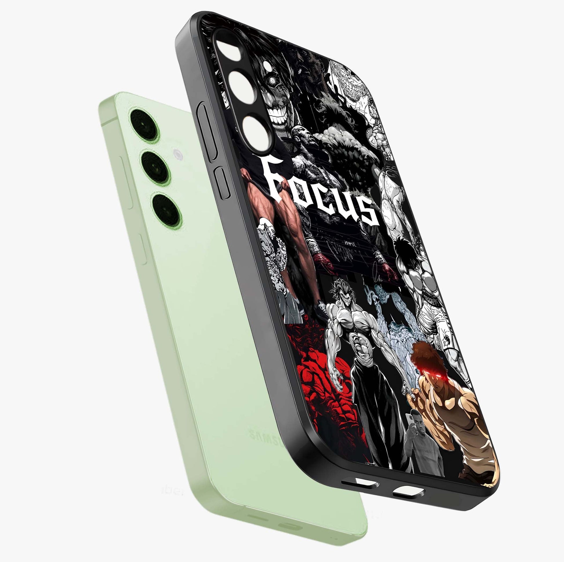 Relentless Power Focus Glass Case displayed in angled mockup highlighting bold statement design with modern aesthetic style.
