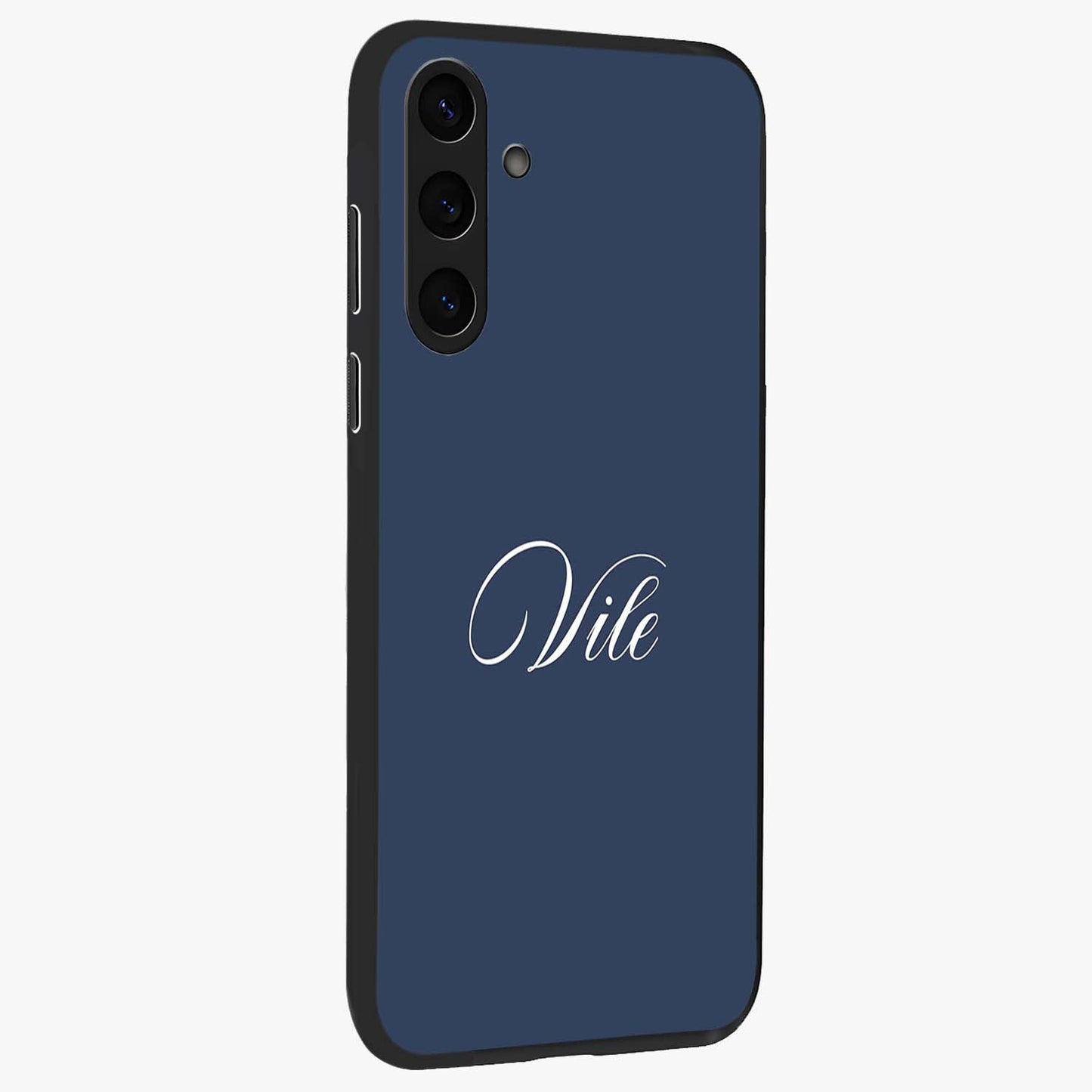 Blue Vintage Floral Pattern Glass Case displayed in angled mockup highlighting classic blue floral pattern and retro aesthetic design.