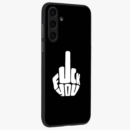 Rebel Mode On Glass Case upright view showcasing striking statement artwork with bold rebellious theme.