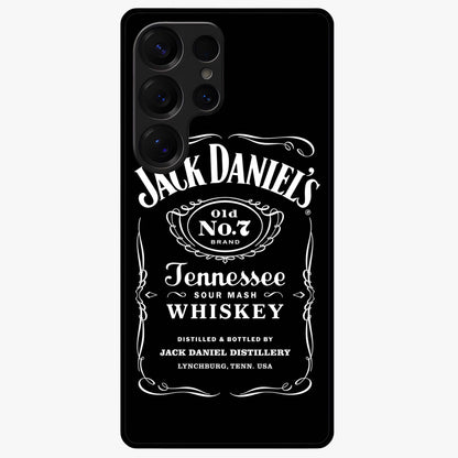 Vintage Whiskey Heritage Glass Case showing flat back view with classic whiskey inspired artwork and glossy glass finish.