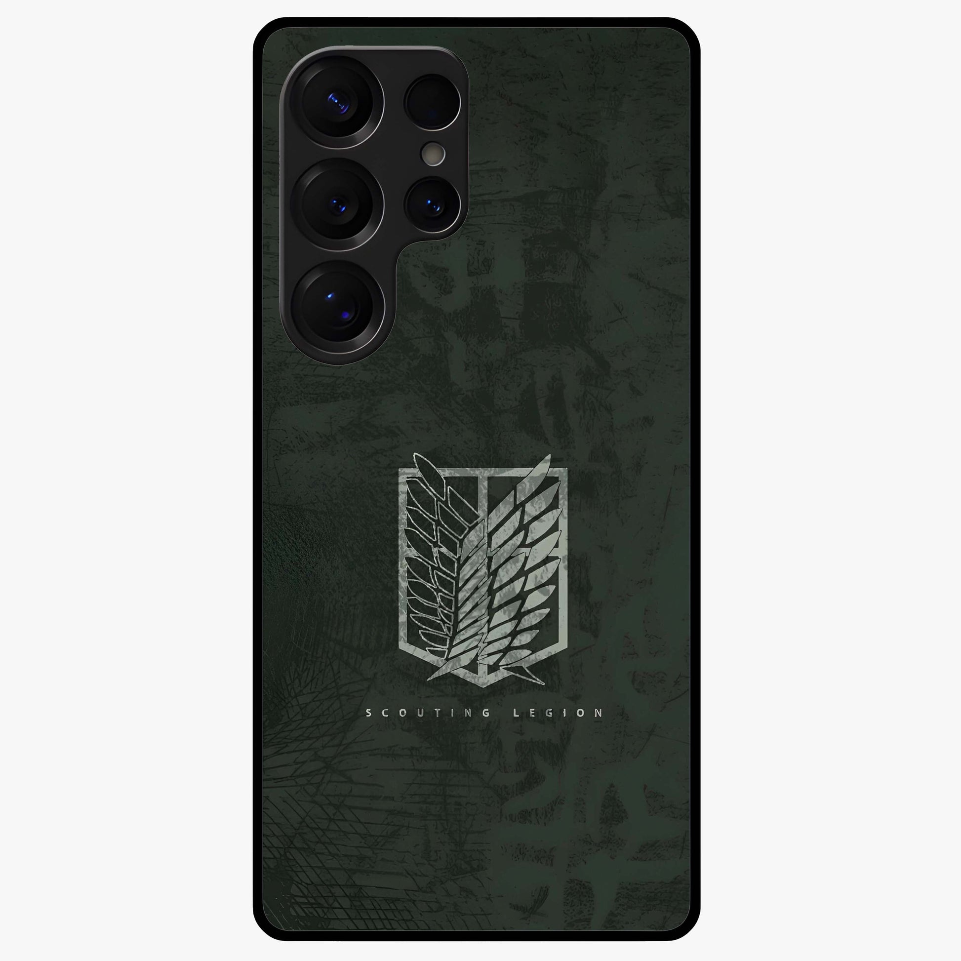 Wings Of Freedom Glass Case showing flat back view with symbolic wings artwork and glossy glass finish.