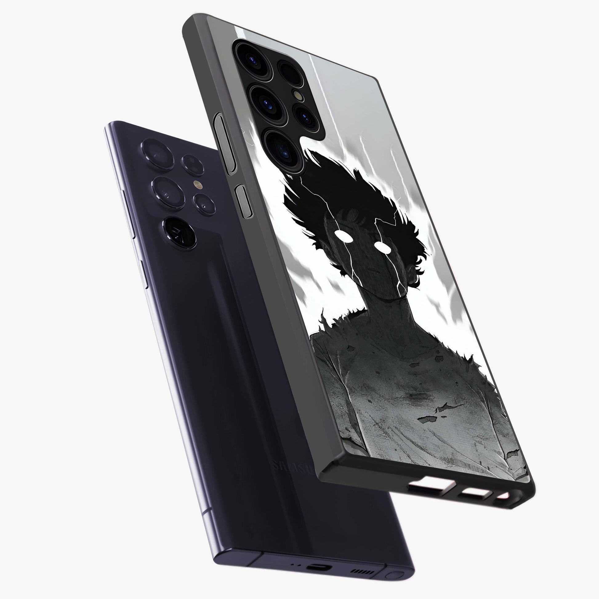 Awakened Inner Rage Glass Case displayed in angled mockup highlighting powerful graphic design and bold artistic theme.
