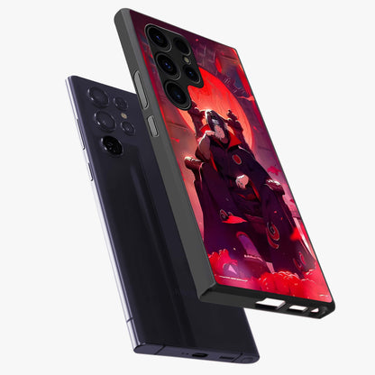 Blood Moon Sovereign Glass Case displayed in angled mockup highlighting dark celestial moon design and dramatic theme.