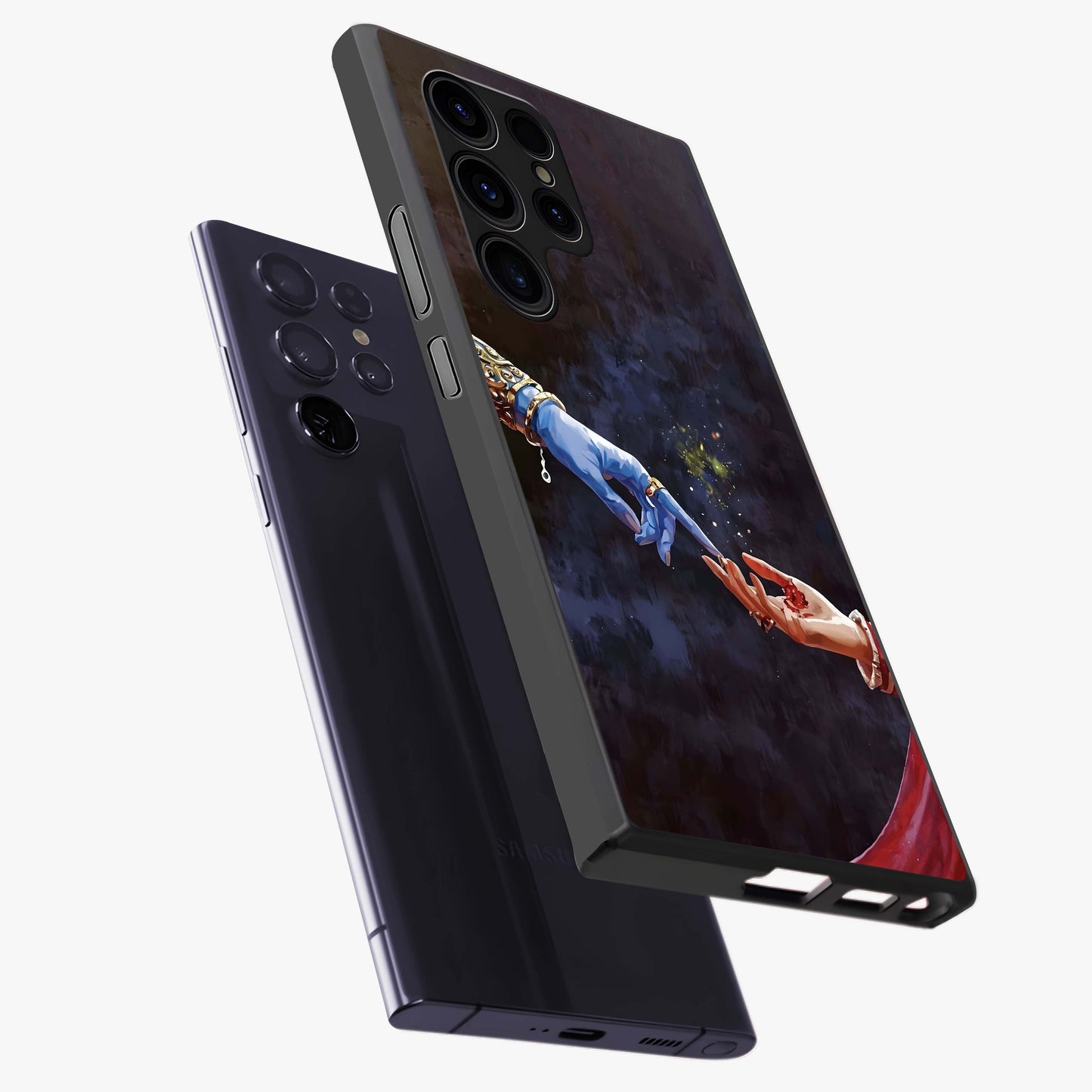 Divine Touch Eternal Glass Case displayed in angled mockup highlighting elegant divine inspired design with calm aesthetic style.