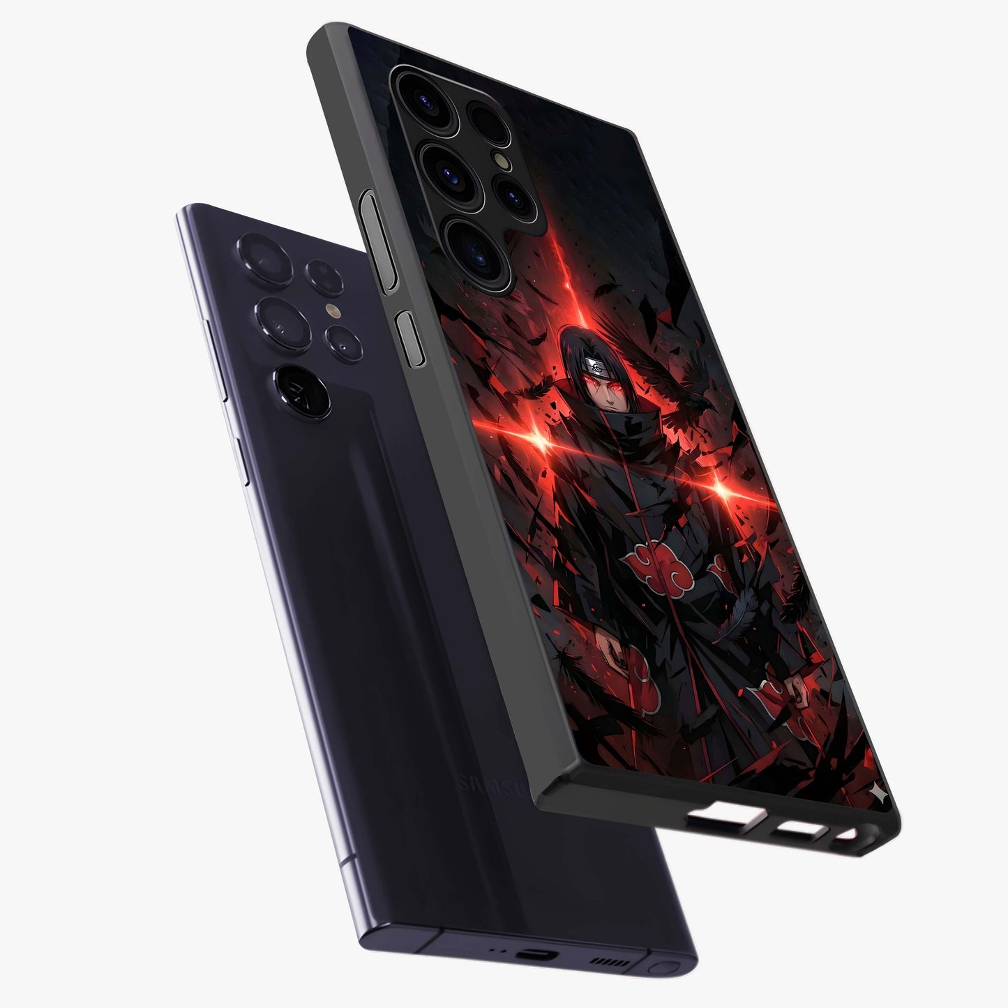 Focus Mode On Glass Case displayed in angled mockup highlighting clean minimal text artwork with modern aesthetic style.