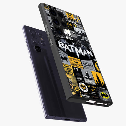 Knight Gotham Rise Glass Case displayed in angled mockup highlighting powerful knight silhouette design with dramatic aesthetic.