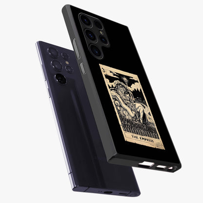 The Empress Glass Case displayed in angled mockup highlighting elegant royal design with majestic aesthetic style.