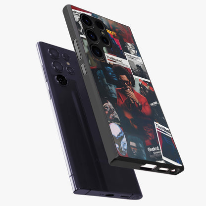 The Weeknd Glass Case displayed in angled mockup highlighting stylish pop culture inspired design with modern aesthetic.