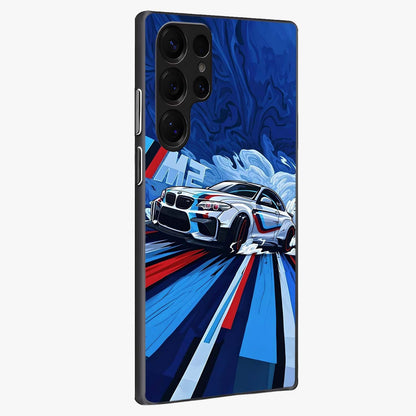 Drift Power Rush Glass Case upright view showcasing high speed racing artwork with bold automotive theme.