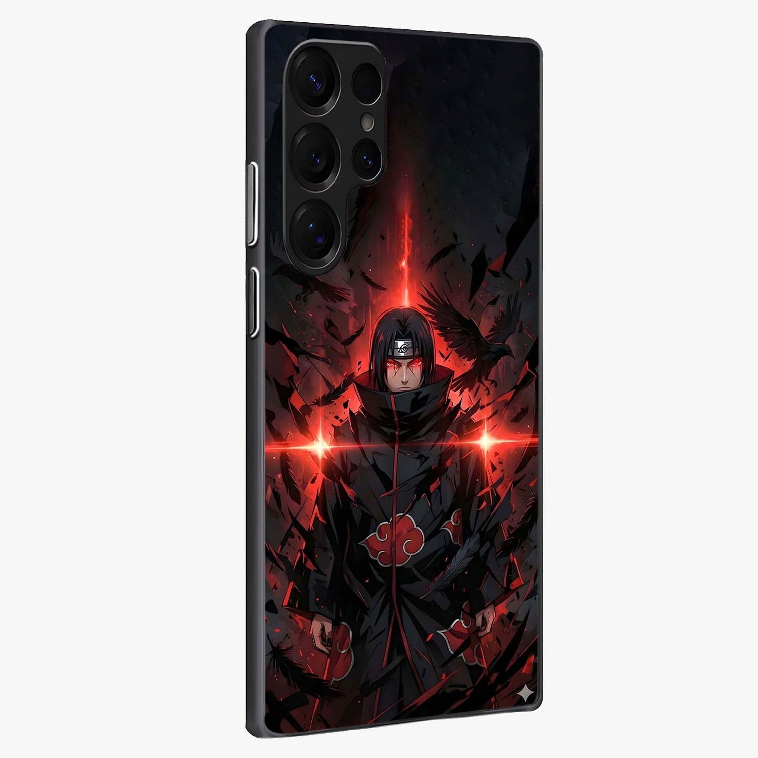 Focus Mode On Glass Case upright view showcasing strong typography statement with sleek motivational theme.