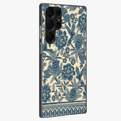 Heirloom Wild Bloom Glass Case upright view showcasing delicate wildflower artwork with timeless floral theme.