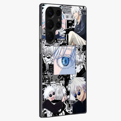 Infinity Sorcerer Chaos Glass Case upright view showcasing dramatic sorcerer artwork with chaotic mystical theme.