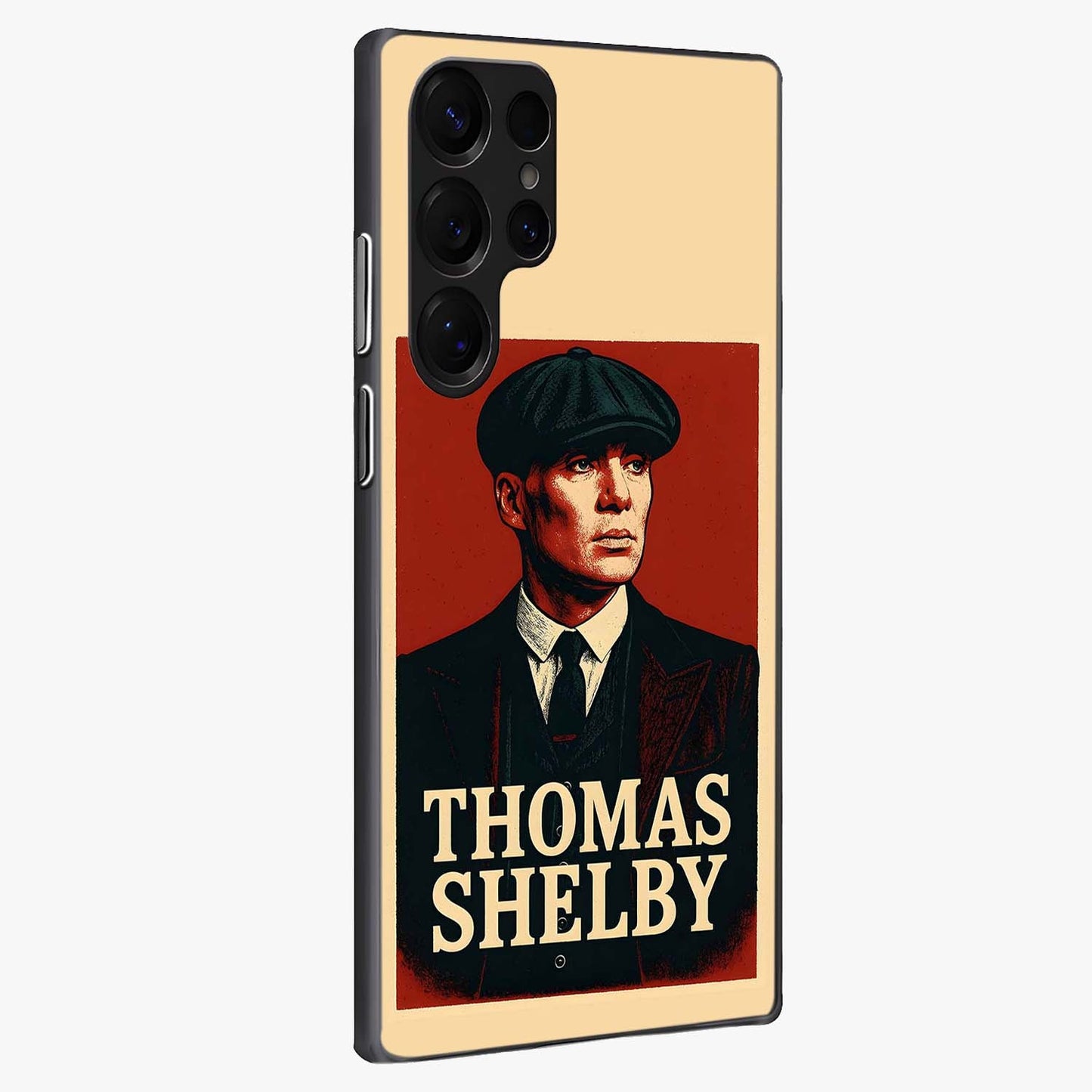 Vintage Mafia Authority Glass Case upright view showcasing dramatic vintage artwork with iconic authority theme.