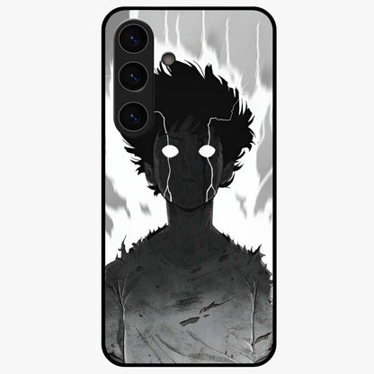 Awakened Inner Rage Glass Case showing flat back view with intense artistic artwork and glossy glass finish.