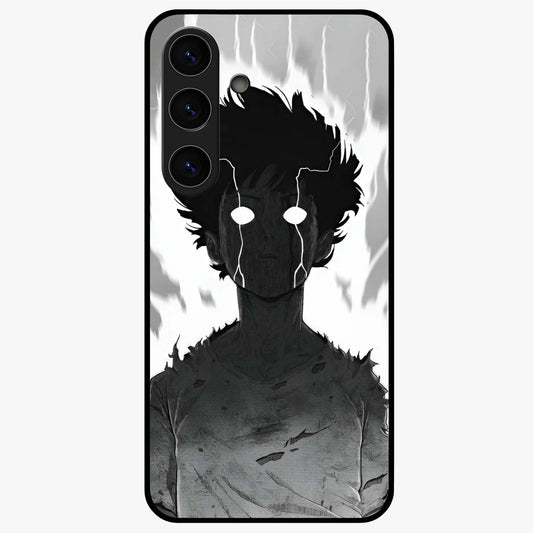 Awakened Inner Rage Glass Case showing flat back view with intense artistic artwork and glossy glass finish.