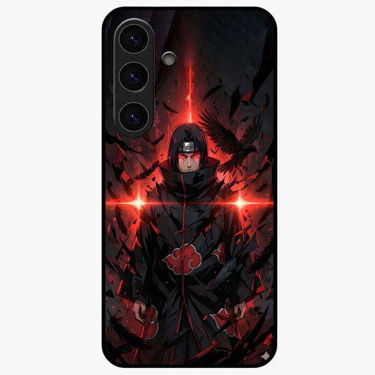 Focus Mode On Glass Case showing flat back view with bold motivational typography design and glossy glass finish.