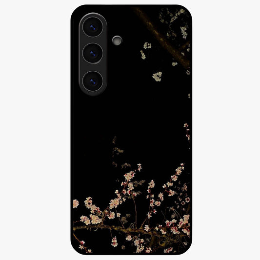 Petal Moon Light With Custom Name Glass Case showing flat back view with floral moonlight artwork and personalized name design.