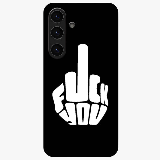 Rebel Mode On Glass Case showing flat back view with bold rebellious typography artwork and glossy glass finish.