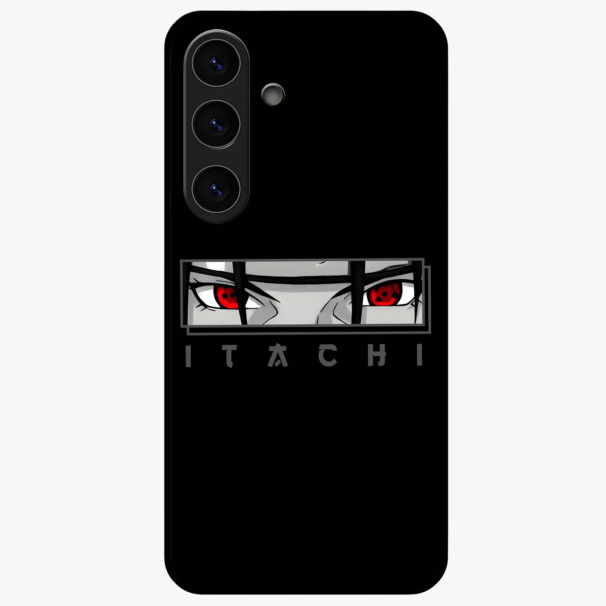 Scarlet Gaze Dominance Glass Case showing flat back view with striking red themed artwork and glossy glass finish.